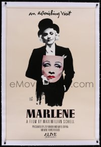 4x0487 MARLENE linen 1sh 1986 Maximilian Schell's Dietrich biography, art by Michaele Vollbrach!