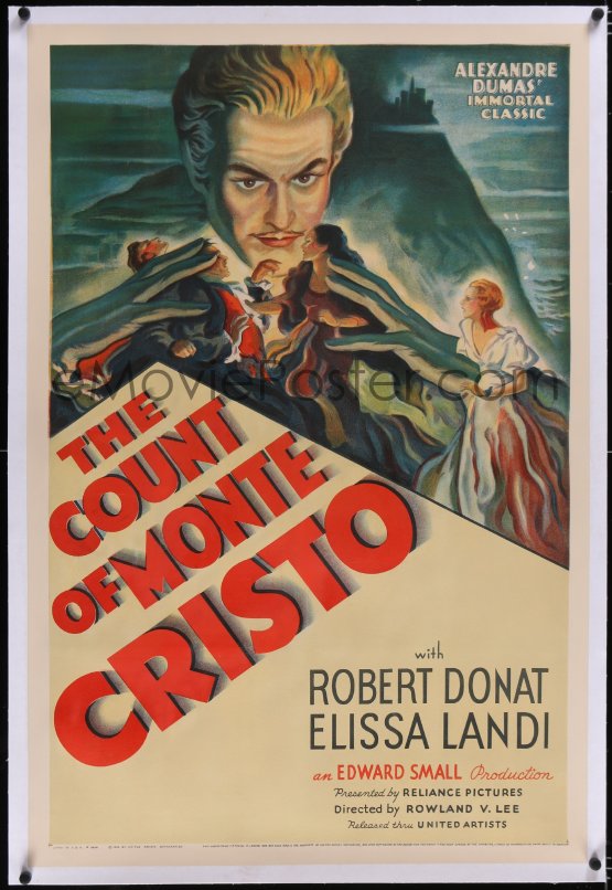 eMoviePoster.com: 4x0172 COUNT OF MONTE CRISTO linen 1sh 1934 cool art ...