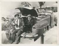 4y0325 RIO RITA deluxe 10x13 still 1942 scared Abbott & Costello in trunk of car being lifted!