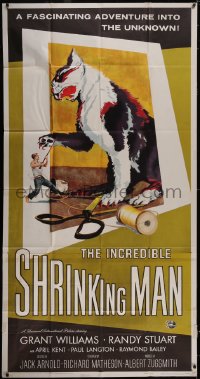 4y0107 INCREDIBLE SHRINKING MAN 3sh 1957 Jack Arnold, wonderful different Reynold Brown art, rare!