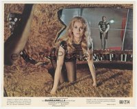 4y1142 BARBARELLA 8x10 still 1968 close up of sexiest Jane Fonda on her knees in furry room!