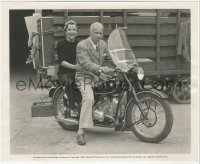 4y1161 CORVETTE K-225 candid 8.25x10 still 1943 producer Howard Hawks on motorcycle with Ella Raines!