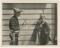 4y1191 GREED candid 8x10.25 still 1925 director Erich von Stroheim with pro cowboy knife thrower!