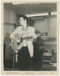 4y1208 JAILHOUSE ROCK 8x10.25 still 1957 great close up of Elvis Presley playing guitar!