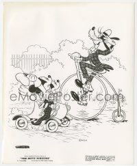 4y1237 NIFTY NINETIES 8x10 still 1941 Mickey & Minnie in car watch Goofy on penny-farthing bicycle!