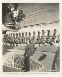 4y1249 READY, WILLING & ABLE candid 8x9.75 still 1937 cameraman & stockinged legs on giant typewriter!