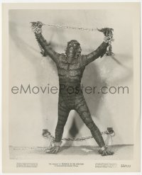 4y1252 REVENGE OF THE CREATURE 8.25x10 still 1955 best close up of chained monster trying to escape!