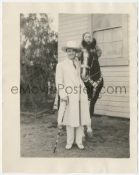 4y1299 TOM MIX 8x10 news photo 1932 with his 9 year old daughter Thomasina on his famous horse Tony!