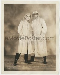 4y1301 TRADER HORN candid deluxe 8x10 still 1931 Edwina Booth & W.S. Van Dyke dressed for jungle!