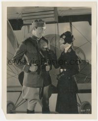 4y1316 WINGS 8x10 still 1927 c/u of Clara Bow & Buddy Rogers with plane by Eugene Robert Richee!