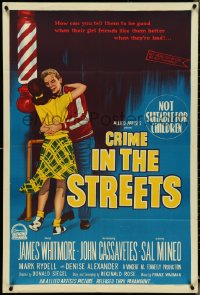 4y0329 CRIME IN THE STREETS Aust 1sh 1956 directed by Don Siegel, Sal Mineo & 1st John Cassavetes!