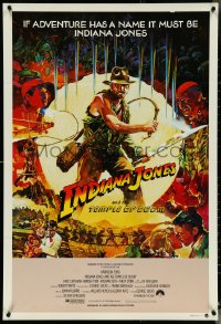 4y0333 INDIANA JONES & THE TEMPLE OF DOOM Aust 1sh 1984 montage art of Harrison Ford by Vaughan!