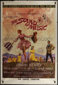 4y0346 SOUND OF MUSIC Aust 1sh 1965 artwork of Julie Andrews by Howard Terpning, rare!