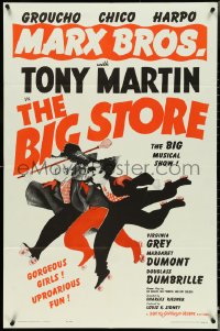 4y0713 BIG STORE 1sh R1962 great art of the Marx Brothers, Groucho, Harpo & Chico!