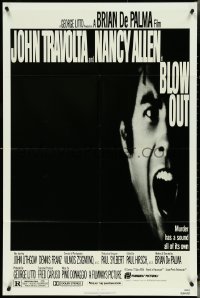 4y0722 BLOW OUT 1sh 1981 John Travolta, Brian De Palma, Allen, murder has a sound all of its own!