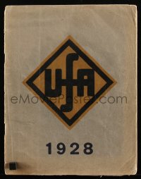 4y0090 UFA 1928 export Spanish campaign book 1928 cool 2-page spread for Metropolis, ultra rare!