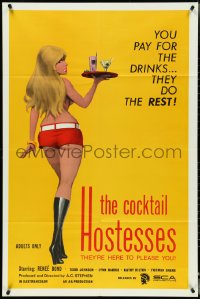 4y0741 COCKTAIL HOSTESSES 1sh 1973 written by Ed Wood, artwork of sexiest waitress!