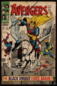 4y0304 AVENGERS #48 comic book January 1968 art by George Tuska, 1st appearance of new Black Knight!