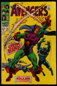 4y0305 AVENGERS #52 comic book May 1968 art by John Buscema, first appearance of The Grim Reaper!