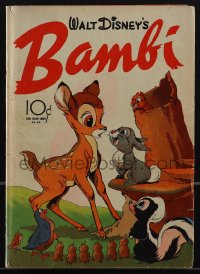 4y0283 BAMBI #12 comic book 1942 with art throughout by Ken Hultgren, Walt Disney!