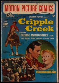 4y0287 CRIPPLE CREEK #114 comic book January 1953 starring George Montgomery & Karin Booth!