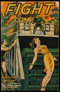 4y0159 FIGHT COMICS #41 comic book Dec 1945 art by legendary Matt Baker & female artist Lily Renee!