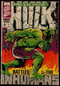 4y0142 INCREDIBLE HULK King-Size Special #1 comic book October 1968 art by Jim Steranko & Severin!