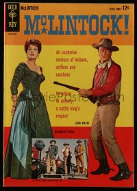 4y0293 McLINTOCK #403 comic book March 1964 based on the John Wayne & Maureen O'Hara movie!