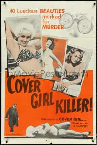 4y0753 COVER GIRL KILLER 1sh 1960 sexy Felicity Young is a cover girl & a corpse!