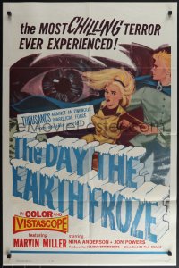 4y0762 DAY THE EARTH FROZE 1sh 1963 Sampo, the most chilling terror ever experienced, cool art!