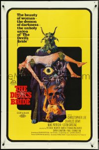 4y0771 DEVIL'S BRIDE 1sh 1968 wild art, the union of the beauty of woman and the demon of darkness!