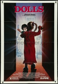 4y0778 DOLLS 1sh 1986 The Doll, creepy little girl with killer doll artwork, pleasant dreams!