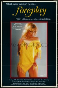 4y0811 FOREPLAY 25x38 1sh 1982 Ron Jeremy, sexy Chic centerfold K.C. Valentine!