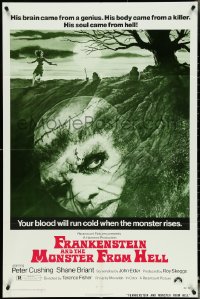 4y0816 FRANKENSTEIN & THE MONSTER FROM HELL 1sh 1974 your blood will run cold when he rises!