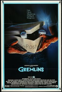 4y0860 GREMLINS 1sh 1984 cute, clever, mischievous, dangerous, Joe Dante Christmas horror comedy!