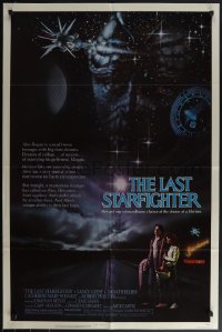 4y0913 LAST STARFIGHTER 1sh 1984 Catherine Mary Stewart & Lance Guest as video game pilot!