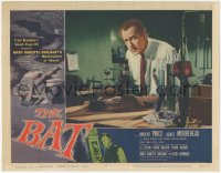 4y0530 BAT LC #2 1959 great image of Vincent Price in lab, when it flies, someone dies!