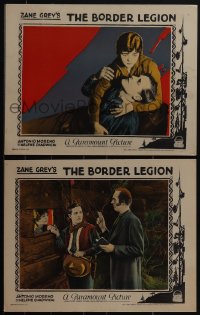 4y0657 BORDER LEGION 2 LCs 1924 Zane Grey, great images of Antonio Moreno, Helene Chadwick!