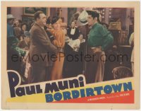 4y0213 BORDERTOWN LC 1935 Bette Davis watches Paul Muni staring at Eugene Pallette, very rare!