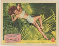 4y0215 COVER GIRL LC 1944 wonderful image of sexy Rita Hayworth in skimpy outfit on bed, rare!