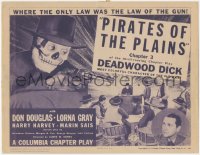 4y0455 DEADWOOD DICK chapter 3 TC 1940 cool art of cowboy wearing skull mask, Pirates of the Plains!