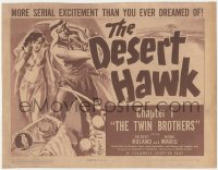 4y0456 DESERT HAWK chapter 1 TC 1944 Gilbert Roland, Columbia Arabian serial, The Twin Brothers!