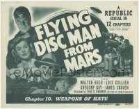 4y0468 FLYING DISC MAN FROM MARS chapter 10 TC 1950 Republic sci-fi serial, Weapons of Hate!