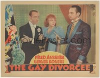 4y0220 GAY DIVORCEE LC 1934 close up of Fred Astaire & Ginger Rogers staring at Erik Rhodes, rare!