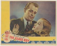 4y0221 GLASS KEY LC 1942 wonderful close up of Alan Ladd with beautiful Veronica Lake in his arms!