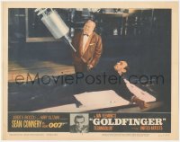 4y0223 GOLDFINGER LC #8 1964 James Bond & Gert Frobe in 'No Mr. Bond, I expect you to die' scene!