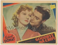 4y0224 GOODBYE MR. CHIPS LC 1939 teachers Robert Donat & Greer Garson when they were young & in love!