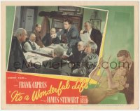 4y0211 IT'S A WONDERFUL LIFE LC #7 1946 James Stewart accuses Lionel Barrymore at meeting, Capra!