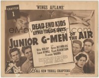 4y0474 JUNIOR G-MEN OF THE AIR chapter 1 TC 1942 Dead End Kids & Little Tough Guys, Wings Aflame!