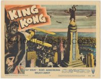 4y0230 KING KONG LC #8 R1956 classic image of giant ape on Empire State Building, great border art!